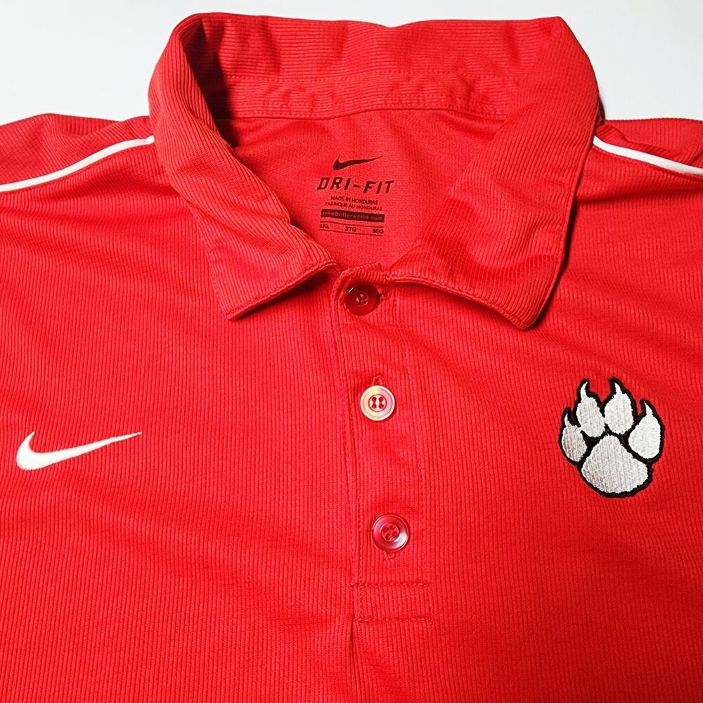 Nike Dri-FIT Clemson Tigers Polo Shirt Men's 3XL Red Coaches Sideline NCAA NWOT
